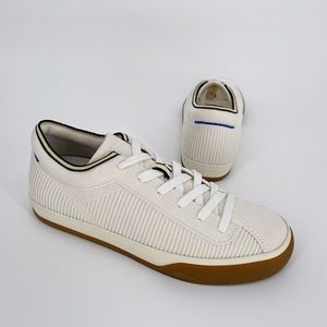 Rothy’s Lace Up Sneaker in Vanilla Cream Off White NWOT